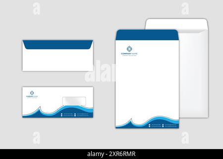 Vorlage für Corporate Envelope Design Set Stock Vektor