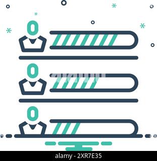 Symbol für Ergebnisse, Abruf beenden Stock Vektor