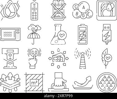 Warnhinweis-Warnsymbole für das Produkt legen den Vektor fest Stock Vektor