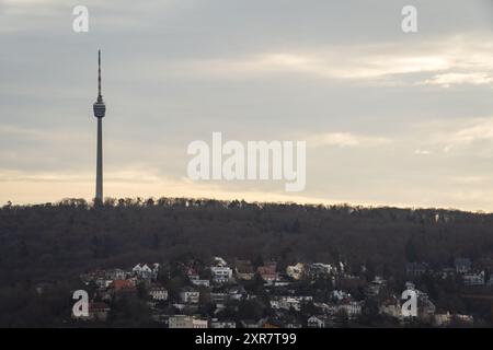 Blick von der Stadtbibliothek Stuttgart am Mailänder Platz, Stuttgart Stockfoto