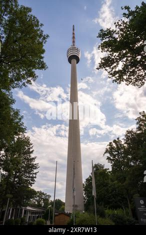 Der Stuttgarter Fernsehturm, der Fernsehturm, der Prototyp des Telekommunikationsturms, Deutschland Stockfoto