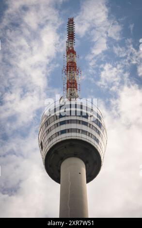 Der Stuttgarter Fernsehturm, der Fernsehturm, der Prototyp des Telekommunikationsturms, Deutschland Stockfoto