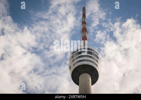 Der Stuttgarter Fernsehturm, der Fernsehturm, der Prototyp des Telekommunikationsturms, Deutschland Stockfoto