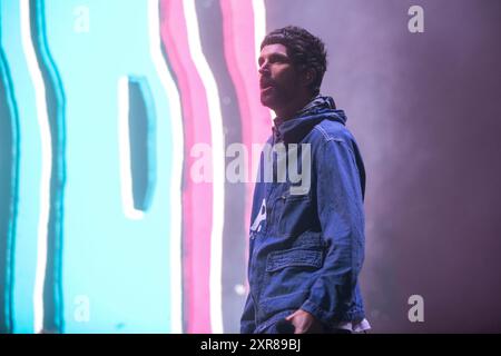 Kasabian tritt beim Festival Cruilla, Barcelona 12. Juli 2024 auf. Fotograf: Ale Espaliat Stockfoto