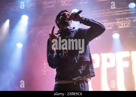 Kasabian tritt beim Festival Cruilla, Barcelona 12. Juli 2024 auf. Fotograf: Ale Espaliat Stockfoto