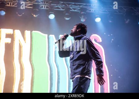 Kasabian tritt beim Festival Cruilla, Barcelona 12. Juli 2024 auf. Fotograf: Ale Espaliat Stockfoto