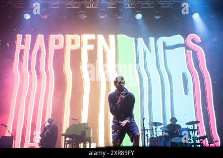 Kasabian tritt beim Festival Cruilla, Barcelona 12. Juli 2024 auf. Fotograf: Ale Espaliat Stockfoto