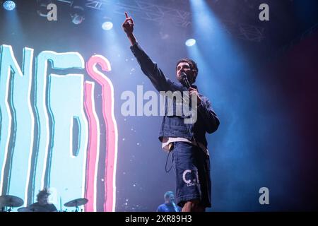 Kasabian tritt beim Festival Cruilla, Barcelona 12. Juli 2024 auf. Fotograf: Ale Espaliat Stockfoto