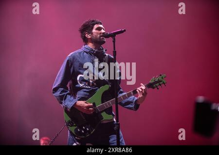 Kasabian tritt beim Festival Cruilla, Barcelona 12. Juli 2024 auf. Fotograf: Ale Espaliat Stockfoto