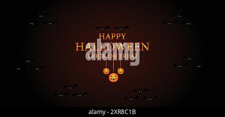 Happy Halloween Text Design für einen lustigen Urlaub Stock Vektor