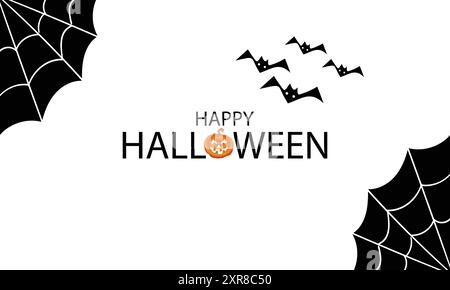 Happy Halloween Text Design für einen lustigen Urlaub Stock Vektor