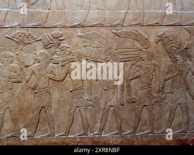 Reliefs aus dem Inneren des Grabes von Kagemni Ägypten Stockfoto