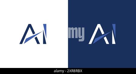 Das AI-Logo ist modern und professionell Stock Vektor