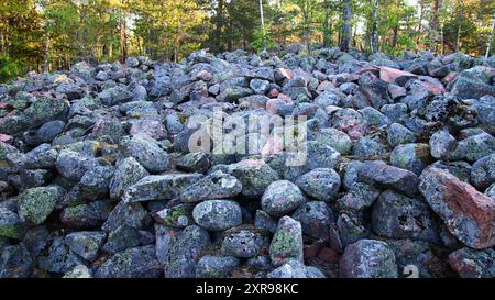 Kummelivuoren pronssikautinen hauta, Espoo, Finnland Stockfoto