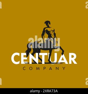 Centaur Company – Vektor-Illustration Mit Flachem Logo Stock Vektor