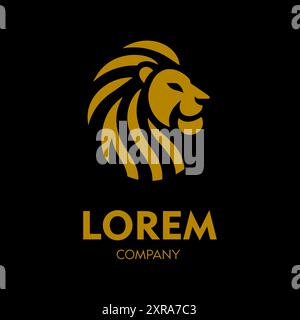 Lorem Company – Vektor-Illustration Mit Flachem Logo Stock Vektor