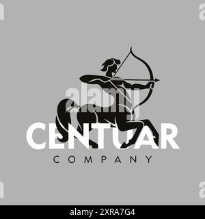 Centaur Company – Vektor-Illustration Mit Flachem Logo Stock Vektor