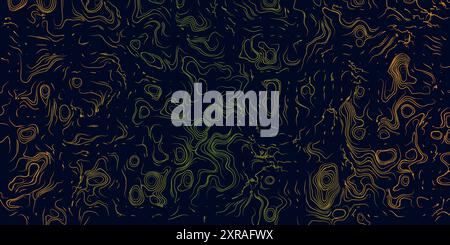Abstrakter moderner Stil 3D Geometrisches Hintergrunddesign, buntes Rundlinienmuster - Dunkle digital generierte Liniengrafik im editierbaren Vektorformat Stock Vektor
