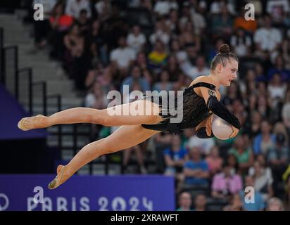 9. August 2024: Margarita Kolosov (Deutschland) tritt am 14. Tag der Olympischen Spiele in der La Chapelle Arena in Paris an. Ulrik Pedersen/CSM. Stockfoto