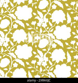 Nahtloses Muster mit handgezeichneten Chinoiserie-Motiven Stock Vektor