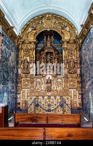 Das Innere der Eremitage unserer Lieben Frau von der Empfängnis, Loule, Bezirk Faro, Algarve in Portugal Stockfoto