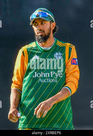 Nottingham, Großbritannien. August 2024. Haseeb HAMEED von Nottingham Outlaws während des Royal London One-Day Cup Gruppe B Matches Nottinghamshire gegen Gloucestershire in Trent Bridge, Nottingham, Vereinigtes Königreich, 9. August 2024 (Foto: Mark Dunn/News Images) in Nottingham, Vereinigtes Königreich am 9. August 2024. (Foto: Mark Dunn/News Images/SIPA USA) Credit: SIPA USA/Alamy Live News Stockfoto