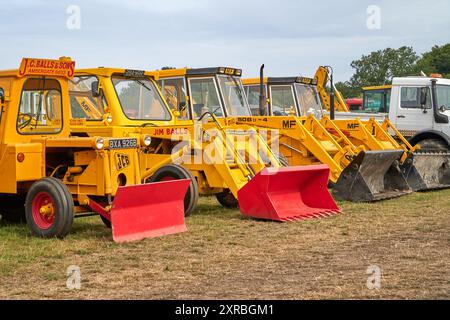 Stellen Sie alte Bagger auf einem Festival auf Stockfoto