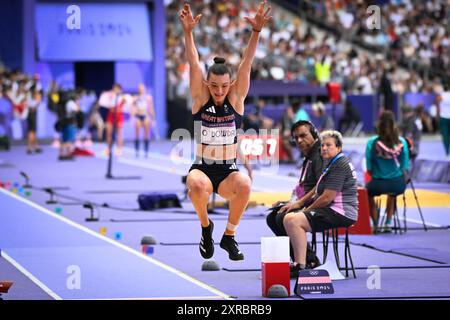 Saint Denis, Frankreich. August 2024. Jade O'Dowda ( GBR ), Leichtathletik, Heptathlon-Langsprung der Frauen während der Olympischen Spiele Paris 2024 am 8. August 2024 im Stade de France in Saint-Denis bei Paris, Frankreich - Foto Federico Pestellini/Panorama/DPPI Media Credit: DPPI Media/Alamy Live News Stockfoto