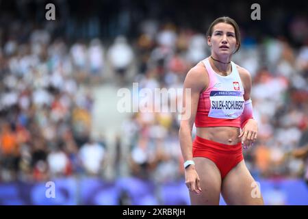 Saint Denis, Frankreich. August 2024. Adrianna Sułek-Schubert ( POL ), Leichtathletik, Heptathlon-Javelin-Werfen der Frauen während der Olympischen Spiele Paris 2024 am 8. August 2024 im Stade de France in Saint-Denis bei Paris, Frankreich - Foto Federico Pestellini/Panorama/DPPI Media Credit: DPPI Media/Alamy Live News Stockfoto