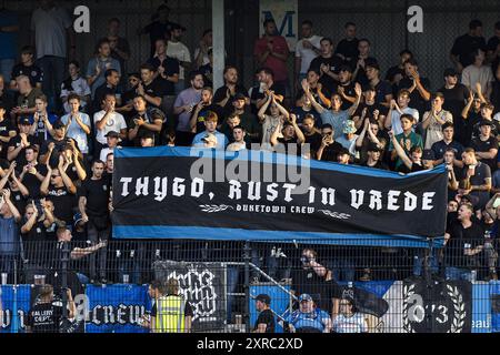 Eindhoven, Niederlande. August 2024. EINDHOVEN - 24.09.08.24. Jan Louwers Stadion. Keuken Kampioen Divisie, KKD. FC Eindhoven - FC den Bosch. Banner für Thygo Credit: Pro Shots/Alamy Live News Stockfoto