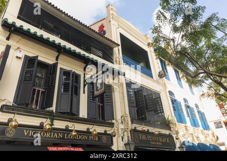 Asien, Singapur, Boat Quay, Der Berühmte Penny Black Pub Stockfoto