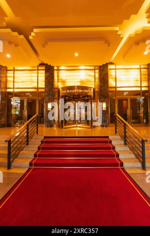 Asien, Singapur, Das Fullerton Hotel, Haupteingang Stockfoto