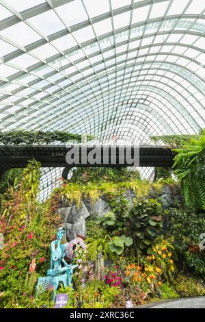 Asien, Singapur, Gardens by the Bay, Innenansicht der Gartenausstellung Stockfoto