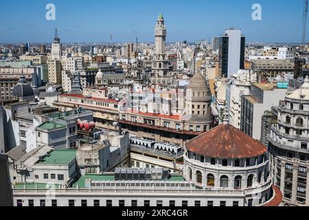 Stadtübersicht, Richtung Plaza de Mayo, Stadt, Buenos Aires, Argentinien Stockfoto