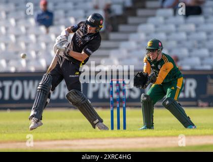 Ben CHARLESWORTH von Gloucestershire CCC Batting während des Royal London One-Day Cup Gruppe B Matches Nottinghamshire vs Gloucestershire at Trent Bridge, Nottingham, Vereinigtes Königreich, 9. August 2024 (Foto: Mark Dunn/News Images) Stockfoto