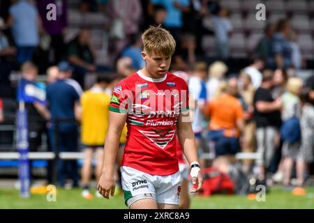 Neath, Wales. 3. August 2024. JAC Jones of Wales während des U16 Four Nations Rugby League Championship-Spiels zwischen Wales und England Community Lions am 3. August 2024 bei den Lextan Gnoll in Neath, Wales, Großbritannien. Quelle: Duncan Thomas/Majestic Media. Stockfoto