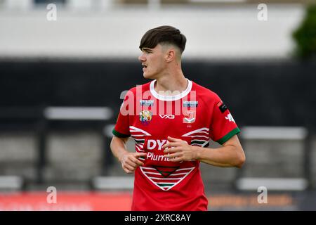 Neath, Wales. 3. August 2024. Ralf Roberts aus Wales während des U16 Four Nations Rugby League Championship-Spiels zwischen Wales und England Community Lions am 3. August 2024 bei den Lextan Gnoll in Neath, Wales, Großbritannien. Quelle: Duncan Thomas/Majestic Media. Stockfoto