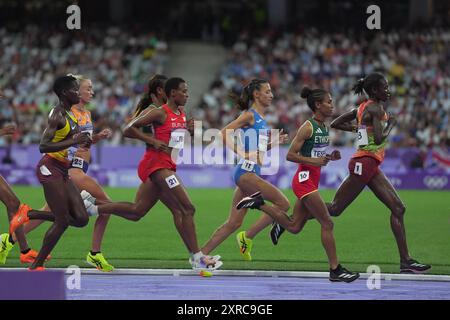 Parigi, Frankreich. August 2024. Nadia Battocletti beim Finale der Frauen 10000 bei den Olympischen Sommerspielen 2024 am Freitag, den 9. August 2024 in Paris, Frankreich. (Foto: Spada/LaPresse) Credit: LaPresse/Alamy Live News Stockfoto