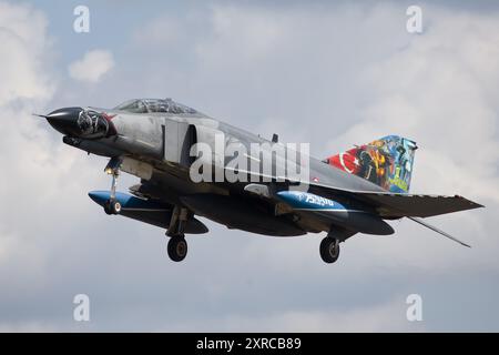 Das Phantom der türkischen Luftwaffe landet bei der Royal International Air Tattoo 2024, RAF Fairford. Stockfoto