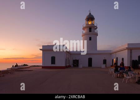 Cap de Cavalleria im Abendlicht, Menorca, Mittelmeer, Balearen, Islas Baleares, Spanien Stockfoto