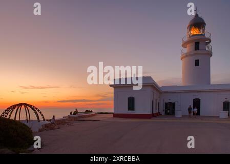 Cap de Cavalleria im Abendlicht, Menorca, Mittelmeer, Balearen, Islas Baleares, Spanien Stockfoto