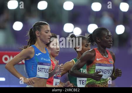 Parigi, Frankreich. August 2024. Nadia Battocletti beim Finale der Frauen 10000 bei den Olympischen Sommerspielen 2024 am Freitag, den 9. August 2024 in Paris, Frankreich. (Foto: Spada/LaPresse) Credit: LaPresse/Alamy Live News Stockfoto