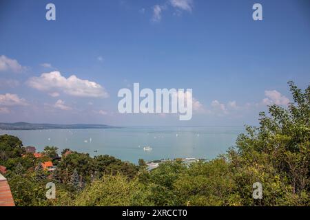 Blick auf den Balaton, Landschaftsfoto, Tihany, Balaton, Ungarn Stockfoto