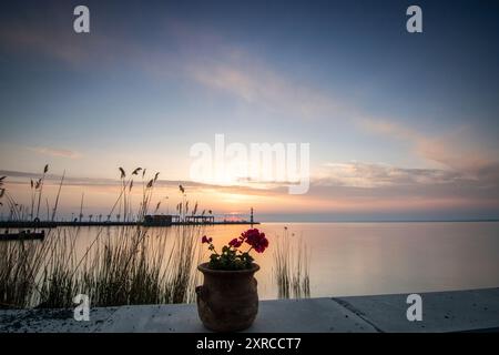 Blick auf den Balaton, Landschaftsfoto, Tihany, Balaton, Ungarn Stockfoto