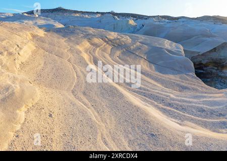 Felsformationen, Sarakiniko, Insel Milos, Griechenland Stockfoto