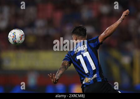 Monza, Italien. August 2024. Joaquin Correa vom FC Internazionale während des Freundschaftsspiels vor der Saison im U-Power Stadium, Monza. Der Bildnachweis sollte lauten: Jonathan Moscrop/Sportimage Credit: Sportimage Ltd/Alamy Live News Stockfoto