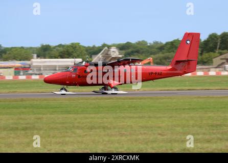 British Antarctic Survey, de Havilland DHC-6 Twin Otter, Ankunft beim Royal International Air Tattoo 2024 Stockfoto