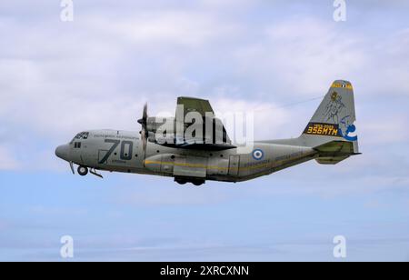 Hellenic Air Force C-130H Hercules startet bei der Royal International Air Tattoo 2024 Stockfoto