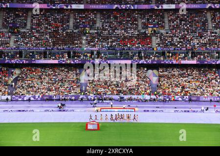 Saint-Denis, Frankreich. August 2024. Allgemeine Ansicht Leichtathletik : 10000 m bei den Olympischen Spielen 2024 in Paris im Stade de France in Saint-Denis, Frankreich. Quelle: Yohei Osada/AFLO SPORT/Alamy Live News Stockfoto