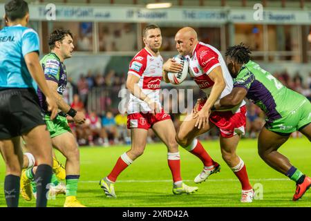 Rumpf, Großbritannien. August 2024. Betfred Superleague: Hull KR gegen Castleford Tigers. Dean Hadley von Hull KR. Credit Paul Whitehurst/PBW Media/Alamy Live News Stockfoto